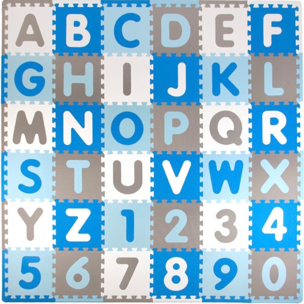 Tadpoles Foam Playmats for Kids, 36 Interlocking Tiles Teach the ABCs ,Numbers
